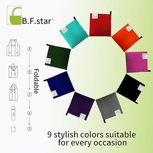 Bolsas de mano duraderas y lavables a máquina, compras de comestibles plegables reutilizables con bolsa compacta para viajes - Product Image 5