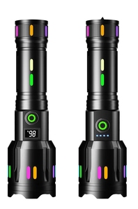 Reflective Strip Flashlight 2000LM Super Bright Flashlight 30W Tactical Type-C <strong>Rechargeable</strong> <strong>Torch</strong> - Product Image 2