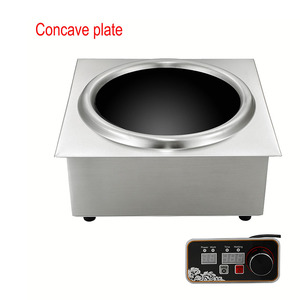 Forma cuadrada construida en diámetro 277mm placa 3500W olla caliente medio puente Cocina de Inducción cóncava eléctrica para restaurante Hotel - Product Image 4
