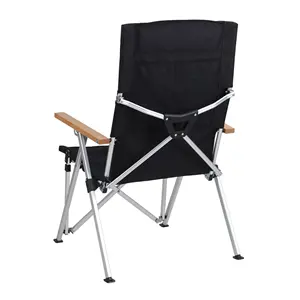Kursi berkemah lipat bantalan, kursi berkemah bingkai baja dapat dilipat tugas berat, mendukung 300 lbs kursi pantai luar ruangan/