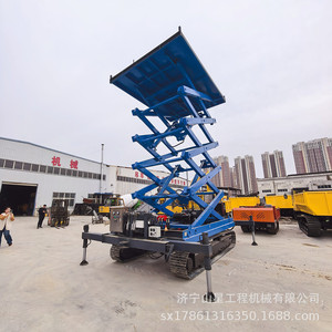 รถยกกรรไกรไฮดรอลิกแบบตีนตะขาบ Shanxing Machinery ความสูงทำงาน 10 เมตร รับน้ำหนักได้ 2 ตัน สำหรับทุกสภาพพื้นผิว ซ่อมบำรุงจากโรงงาน - Product Image 2