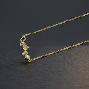 Elegant Vintage Yellow Gold Plated Diamond Pearl Customizable <b>Necklace</b> <b>Chains</b> with Natural London//White/Sky Blue Topaz - Product Image 3