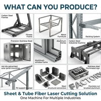 Machine de découpe laser fibre CNC 1530 pour tôles et tubes, 3000W, pour la fabrication d'acier