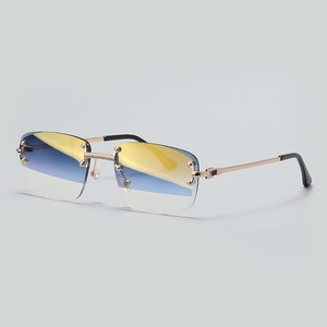 YSM8001 Nuovi Occhiali Senza Montatura Stile Europeo e Americano, Lenti Colorate Personalizzate per Donne, Montatura in Metallo alla Moda con Rivestimento Multiplo UV400 EN166 - Product Image 5