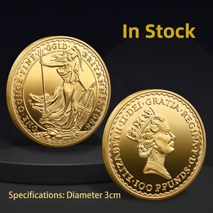 Vente en gros : Pièce commémorative de la mémoire de la Reine, en alliage plaqué or, avec relief 3D, pour artisanat et cadeaux d'anniversaire - Product Image 5