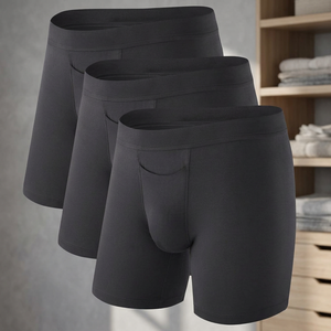 Calzoncillos deportivos de punto transpirables para hombre, de secado rápido, cintura media, ropa interior elástica, capa base, ropa de entrenamiento, equipo deportivo al por mayor - Product Image 4