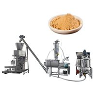Máquina automática para ensacar harina de maíz de 15 kg, 25 kg y 50 kg con mezcladora de cinta, línea de mezcla, llenado y empaquetado
