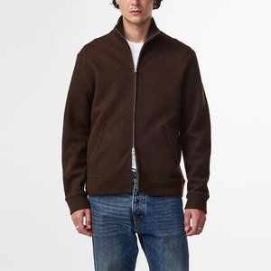 Camisola dos homens de lã de alta qualidade 5xl com zíper duplo zíper completo gola alta lã malha <span class=keywords><strong>cardigan</strong></span> com bolso frontal - Product Image 1