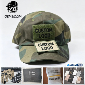 Casquette de baseball tactique Ripstop HKZB avec logo brodé personnalisé et patch auto-agrippant, casquette de papa pour l'alpinisme et la protection solaire en extérieur - Product Image 1