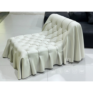 Sillón de Exterior de Cuero Blanco de Lujo para el Hogar, Oficina, Edificio, Sala de Estar, Apartamento, Hotel - Product Image 1