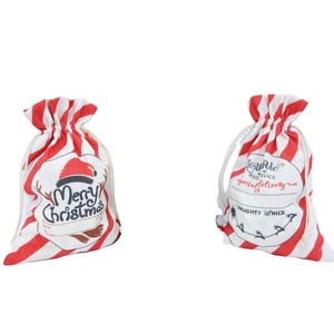 Recyclable Large Santa <b>Christmas</b> Drawstring <b>Gift</b> Present <b>Bag</b> with Use for Photo Frame - Product Image 1