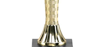 Trophée en plastique rouge plaqué or B&C SL265 fabriqué en Chine en 2024, personnalisé pour les jeux, le sport, les championnats, souvenir, coupe du vainqueur