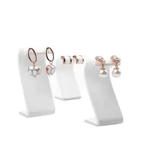 Akrilik perhiasan tampilan anting berdiri tiga potong set anting-anting gantung dudukan perhiasan eardrop penyimpanan perhiasan tampilan alat peraga