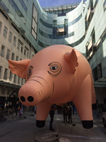 Ballon publicitaire gonflable en forme de cochon volant à l'hélium à vendre, jouet gonflable