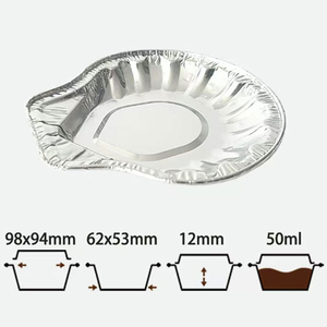 Contenedor <span class=keywords><strong>de</strong></span> aluminio desechable tipo concha <span class=keywords><strong>de</strong></span> 50 ml para mariscos, bandeja para barbacoa, horneado y envasado <span class=keywords><strong>de</strong></span> alimentos - Product Image 4