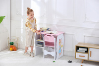 Ensemble de bureau et de chaise d'étude pour enfants au design moderne, table d'apprentissage en bois pour enfants et meubles de chambre à coucher