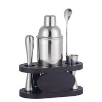 Ensemble de shaker à cocktails en acier inoxydable OUYADA 700 ml, 12 pièces, kit de barman professionnel avec support en bambou pour accessoires de bar
