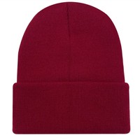 Bonnet d'hiver en tricot jacquard épais et mignon, chaud pour les sports de plein air, avec logo brodé personnalisé