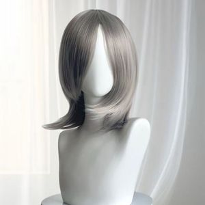 Perruque courte MapofBeauty de 16 pouces/40 cm avec frange latérale, en fibre haute température, bonnet ajustable, perruque superposée pour cosplay (rouge) - Product Image 4