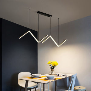 Lustre LED Minimaliste Nordique Moderne en Fer et Acrylique pour Restaurant, <span class=keywords><strong>Vitrine</strong></span>, Cuisine, Chambre, <span class=keywords><strong>Luminaire</strong></span> Suspendu Long d'Intérieur - Product Image 1