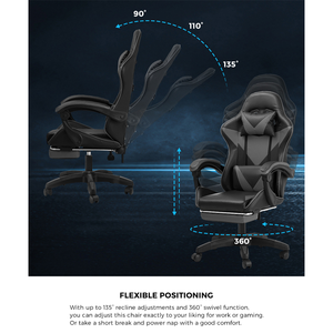 Chaise de jeu abordable pour fournisseurs, chaise PC personnalisée avec massage pour adolescents gamers et chambres à coucher - Product Image 4
