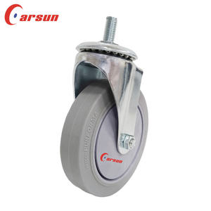 Roulettes industriales Carsun Therad Stem Casters, roues TPR de 5 pouces, roulettes pivotantes - Product Image 3