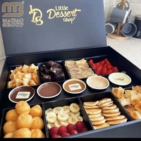 Boîte en carton kraft pour plats à emporter, brunch, petit-déjeuner, emballage de repas avec couvercle