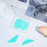 8 paires de protections pour rehaussement de cils coréennes, autocollantes, pour salon, coussinets de rehaussement de cils très populaires, tiges de rehaussement de cils en silicone super doux