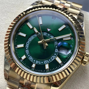 Reloj de hombre de lujo con zafiro y oro de alta calidad, reloj mecánico automático moderno y multifuncional, movimiento personalizado. - Product Image 1