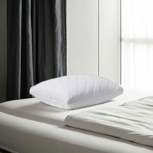 Modern 6D + 3D serat berongga berlian bantal Quilting 200TC lembut nyaman bagian belakang tidur pola Solid sumber seprai AC ODM - Product Image 1