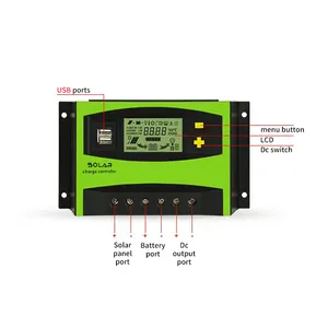 ACTECMax Flexible Solar Panel Solar Charge Controller 12V 24V Auto 60A 1500W PWM Car Truck Charger AC.531.004.60