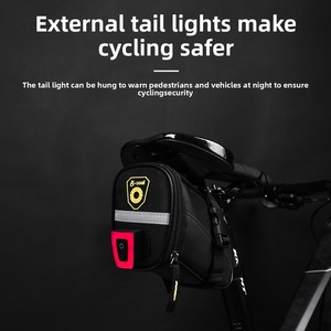 Sacoche de selle arrière pour VTT en polyester avec doublure intérieure et coussin de siège pour outils - Product Image 4