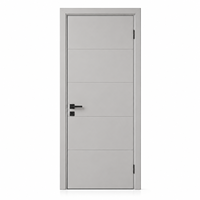 Porte intérieure en composite polymère résistant à l'humidité avec cadre et quincaillerie pour hôtel, appartement, salle de bain