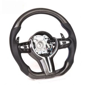 Volante Deportivo de Fibra de Carbono y Cuero para <span class=keywords><strong>BMW</strong></span> 320 325 <span class=keywords><strong>330</strong></span> 550 F30 F32 F10 F20 F07 F01 E90 M3 M4 M5 M7 - Product Image 2