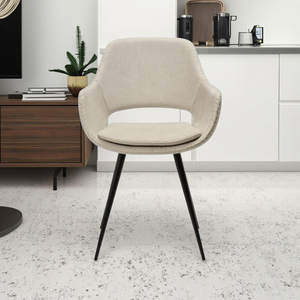 Silla de Comedor <span class=keywords><strong>OHH</strong></span> Tapizada en Terciopelo con Patas de Metal Negro, Tela de Cuero/PU, Suministro Directo de Fábrica para el Hogar y la Cocina - Product Image 4