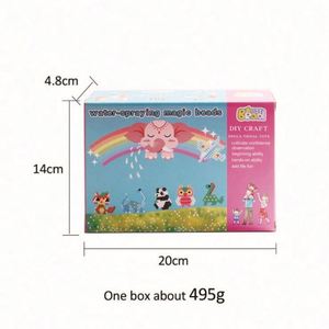 2025 Kids Educational DIY Pixel Art Craft Bead Kit with Clay & PVA <b>Slime</b> for Children's Playdough Activities - Product Image 1