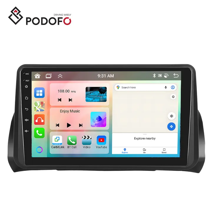 Podofo Android Car Stereo 4 + 64G 9 pollici autoradio senza fili Carplay Android Auto per Fiat ARGO 2019-2022 IPS DSP GPS Dropshipping