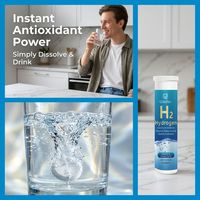 Tabletas Efervescentes de Agua Hidrogenada Nano H2, 10000 PPB de Hidrógeno Molecular para una Hidratación Celular Equilibrada