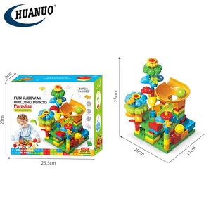 Juguete educativo de aprendizaje temprano para niños, 91 Uds., montaje DIY, pista deslizante de bolas, juguetes de bloques de construcción, juego de ladrillos de construcción para niños - Product Image 6