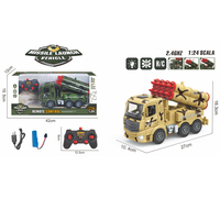 Jouet RC 2022 avec lumière et musique 2.4GHZ 6 canaux camion de lancement de missile véhicule télécommandé camion voiture jouet