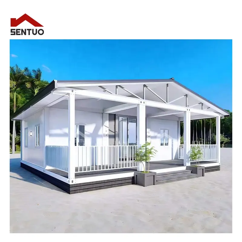 High Quality Luxury Mobile Living Villa Prefab Container Home Portable Modular Tiny Expandable Container House For Beach