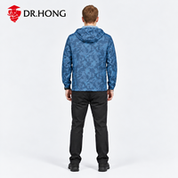 Veste coupe-vent à capuche pour homme de haute qualité, logo personnalisé sur le devant, fermeture éclair, coupe-vent d'hiver, vintage, solide, non tissé, pour l'extérieur