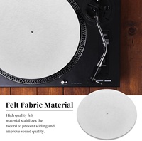 Vente en gros 3mm d'épaisseur 12 pouces impression personnalisée plateau vinyle vierge tapis de sol blanc feutre doux tourne-disque vinyle tapis