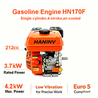 Moteur à essence léger HN170F 7,0 CV 212 cm³ 3,7 kW à arbre horizontal 4 temps OHV pour micro-motoculteur et outils de jardin