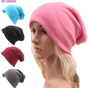 Gorros finos multicolores de invierno divertidos informales con estilo personalizados de color sólido para mujer - Product Image 2