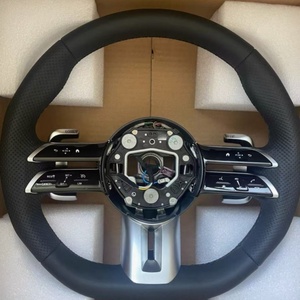 พวงมาลัยหนังสีดำสำหรับ <span class=keywords><strong>Mercedes</strong></span> Benz W204 W205 W207 W211 W212 W213 W221 W222 GLS CLS C63 AMG GT - Product Image 1