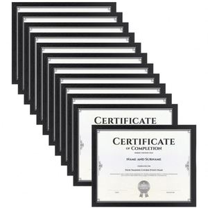 Marco de Madera de Caoba Estilo Sólido para Certificados 8.5X11, Marco Protector de Vidrio HD para Títulos Universitarios y Certificaciones - Product Image 1