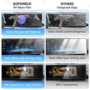 Bestseller Autoteile HD durchsichtiger GPS-Bildschirmschutz Navigation High Definition 9H Anti-Schock-Schutzfolie für Auto-DVD-Player