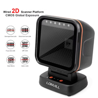 Escáner de código de barras para tableta JINGXIN, escáner de escritorio 2d a la venta, escáner de código de barras con soporte, USB, para la venta