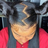 Perruque Lace Front HD Pré-Plucked avec Fermeture en Dentelle Transparente, Cheveux Vierges Vietnamiens, Sans Colle, Double Drawn, Longues Perruques en Gros